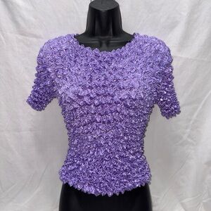 Y2K Women's Purple Popcorn Top